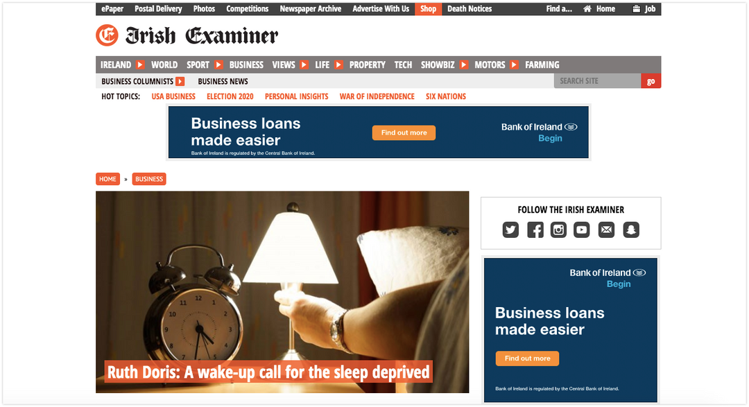As seen on the Irish Examiner